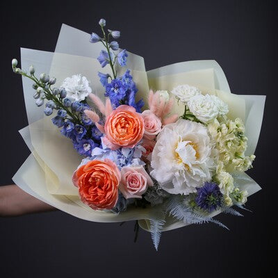 Bouquet of flowers called "Rolling Thunderstorms"