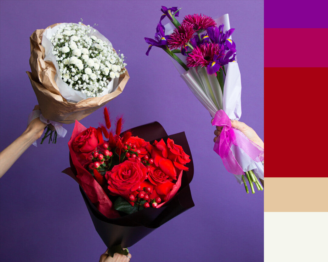 Bouquets of flowers called "Anti-Crisis Trio"