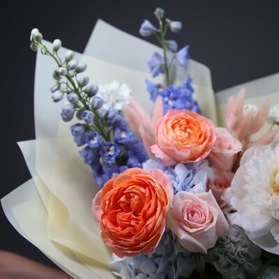 Bouquet of flowers called "Rolling Thunderstorms"