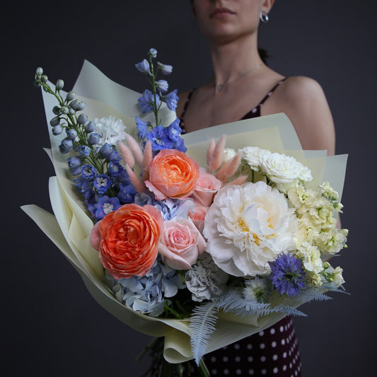 Bouquet of flowers called "Rolling Thunderstorms"