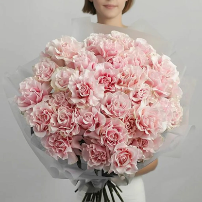 Monobouquet of French Roses  Pink Mondial